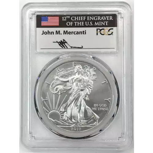 2012-W $1 Burnished Silver Eagle Mercanti Signature (2)