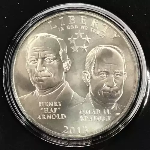 2013 5-Star Generals- Three Coin Set - Proof Clad Half Dollar, Silver Dollar & Gold $5 - Box & COA (3)