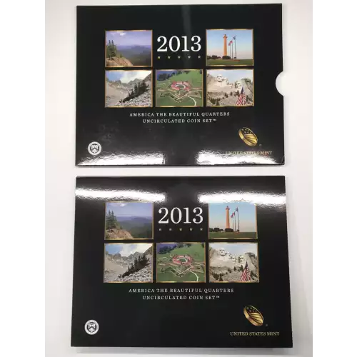 2013 America the Beautiful ATB Quarters Uncirculated 10-Coin P&D Set US Mint OGP (5)