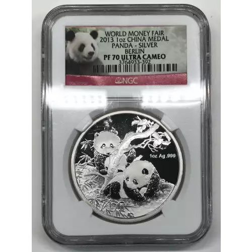 2013 Berlin World Money Fair Official Panda Issue ULTRA CAMEO