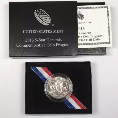 2013 D 5-Star Generals Uncirculated Clad Half Dollar - Box & COA