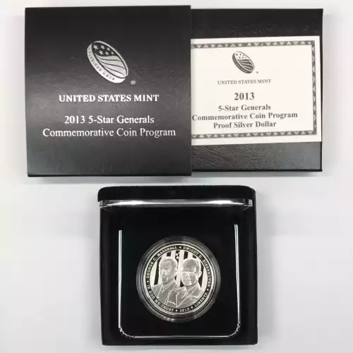 2013-P 5-Star Generals Proof Silver Dollar w US Mint OGP - Box & COA (6)