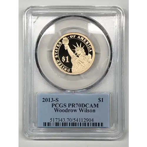 2013-S $1 Woodrow Wilson, DCAM