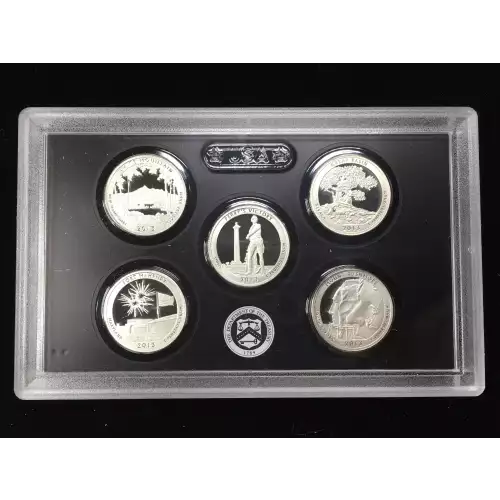 2013-S Silver Quarters Proof Set w US Mint OGP - Box & COA