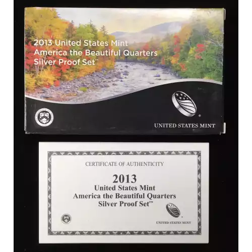 2013-S Silver Quarters Proof Set w US Mint OGP - Box & COA