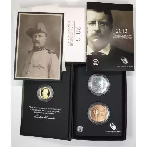 2013 Theodore Roosevelt Coin & Chronicles Set w US Mint OGP