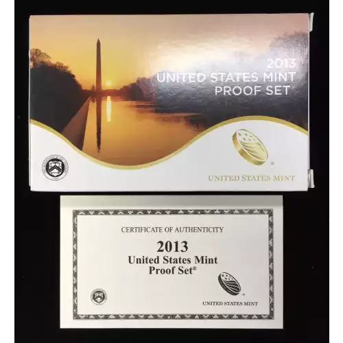 2013 US Mint Proof Set w OGP - Box & COA