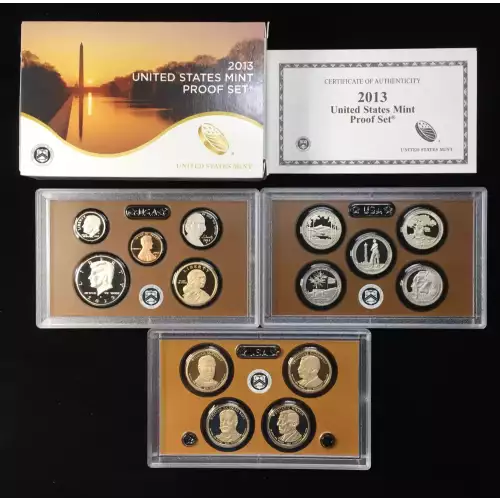 2013 US Mint Proof Set w OGP - Box & COA