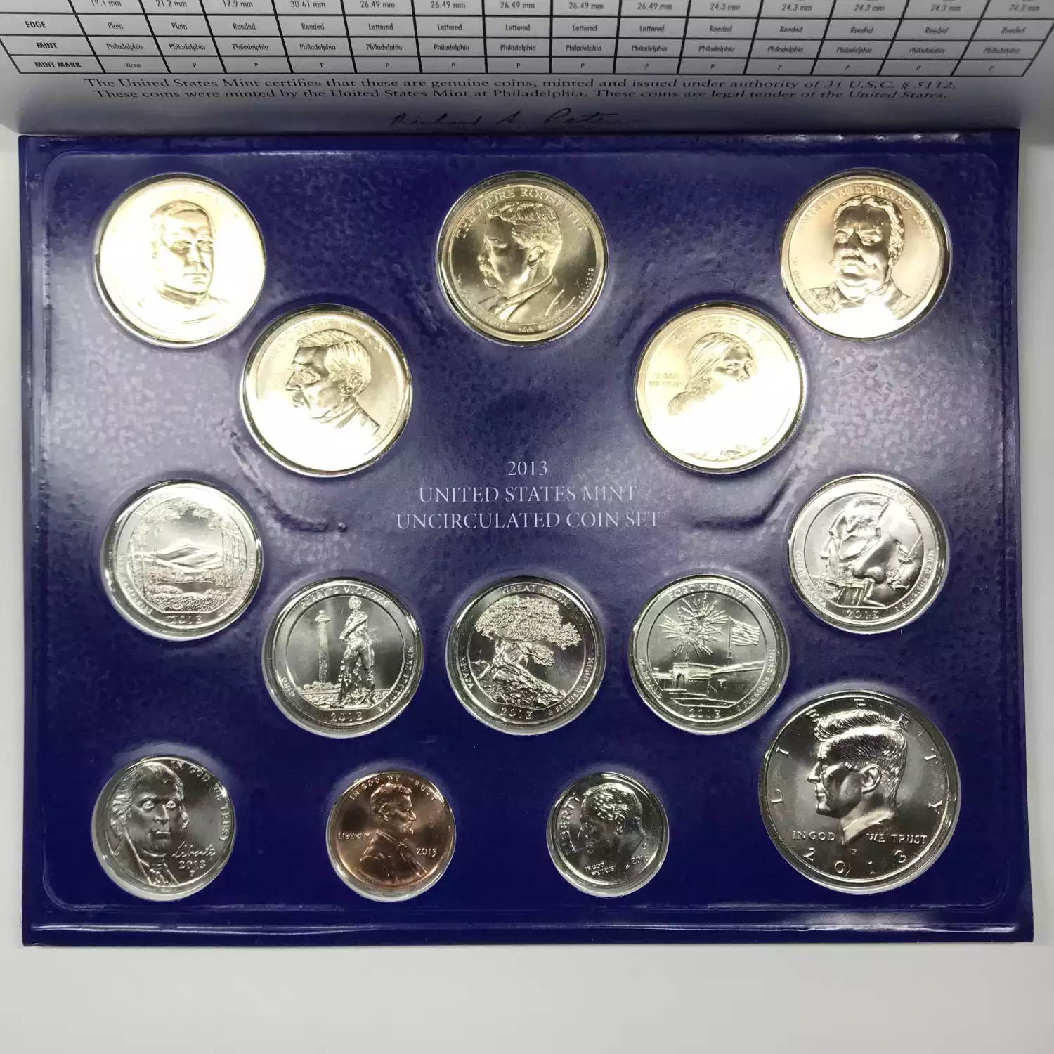 2013 US Mint Uncirculated Coin Set - P & D