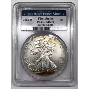 2013-W $1 Burnished Silver Eagle First Strike (2)