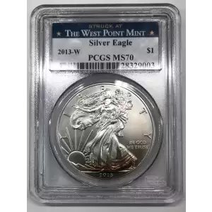 2013-W $1 Burnished Silver Eagle First Strike (2)
