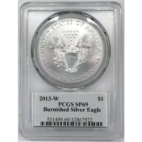 2013-W $1 Burnished Silver Eagle Mercanti Signature (2)