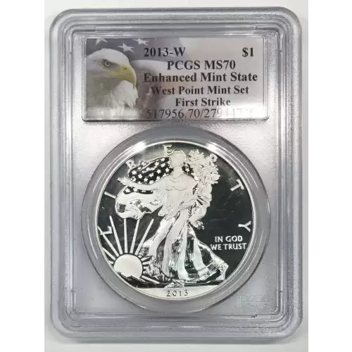2013-W $1 Enhanced Silver Eagle West Point Mint Set First Strike