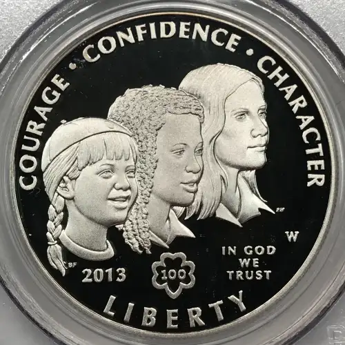 2013-W $1 Girl Scouts - 100th Ann First Strike, DCAM (2)