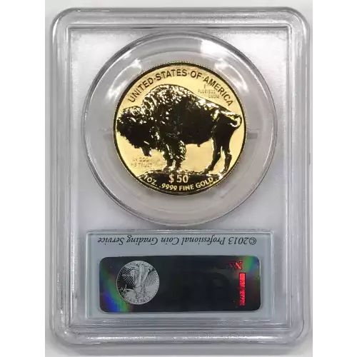 2013-W $50 American Buffalo Rev PR First Strike .9999 Fine Gold 100th Anniversary