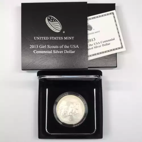 2013-W Girl Scouts of USA Uncirculated Silver Dollar w US Mint OGP - Box & COA (4)