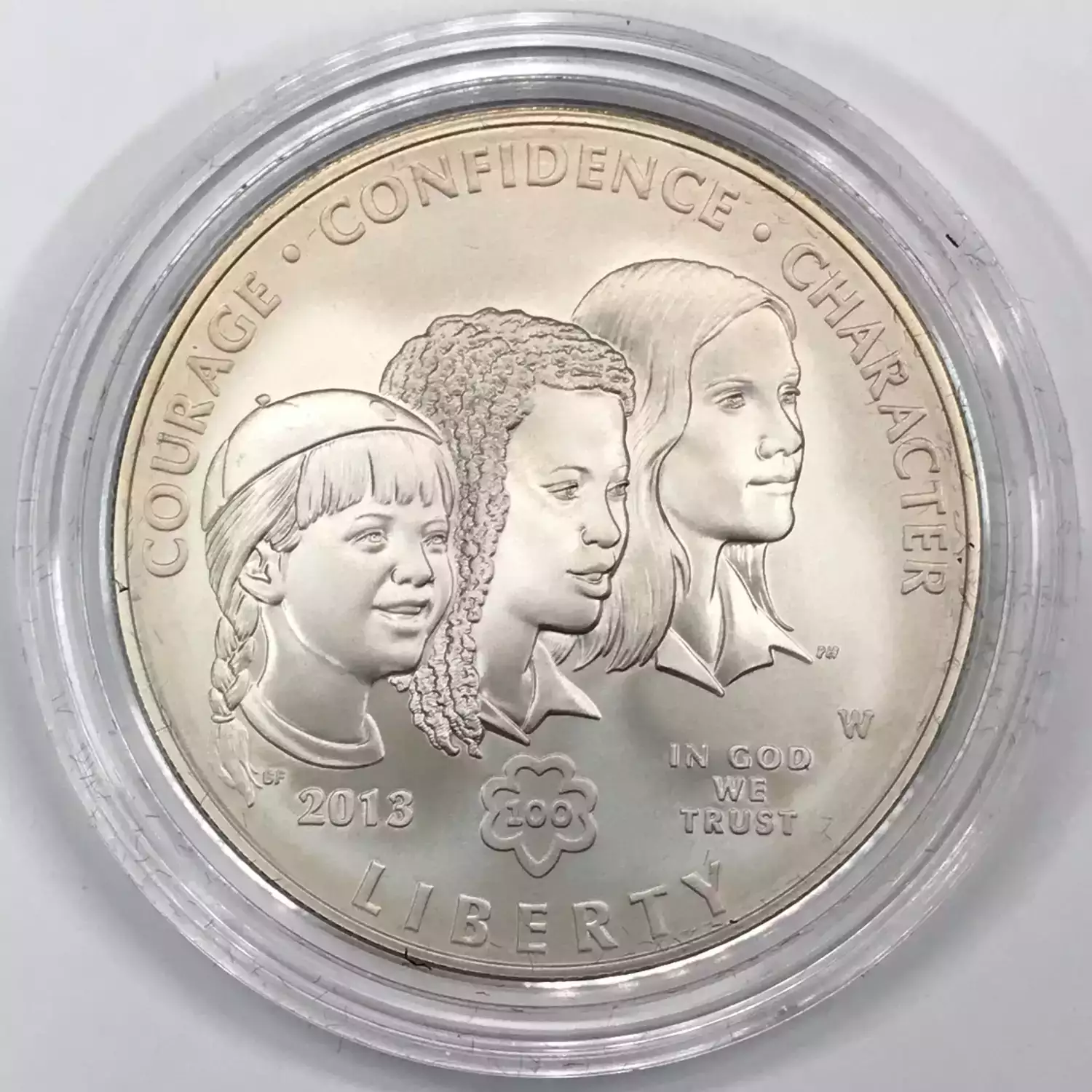 2013-W Girl Scouts of USA Uncirculated Silver Dollar w US Mint OGP - Box & COA (2)