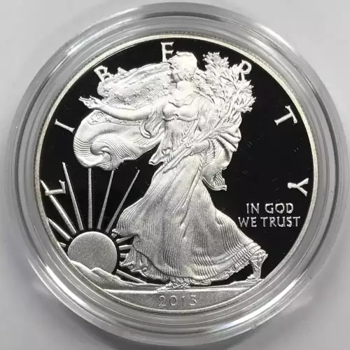 2013-W Proof Silver Eagle w OGP - Box & COA