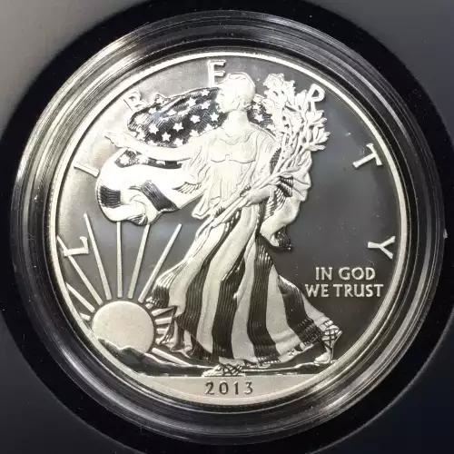 2013-W Silver Eagle West Point 2-Coin Set w OGP Box & COA - Rev Pf Enhanced UNC 