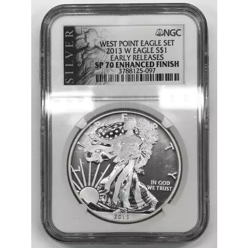 2013 W WEST POINT EAGLE SET EARLY RELEASES OFFICIAL US MINT SET ENHANCED FINISH (2)