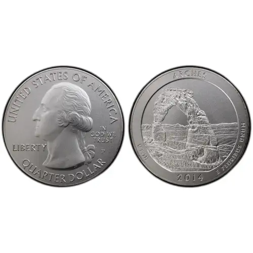 2014 5 oz Silver America the Beautiful Arches National Park (3)