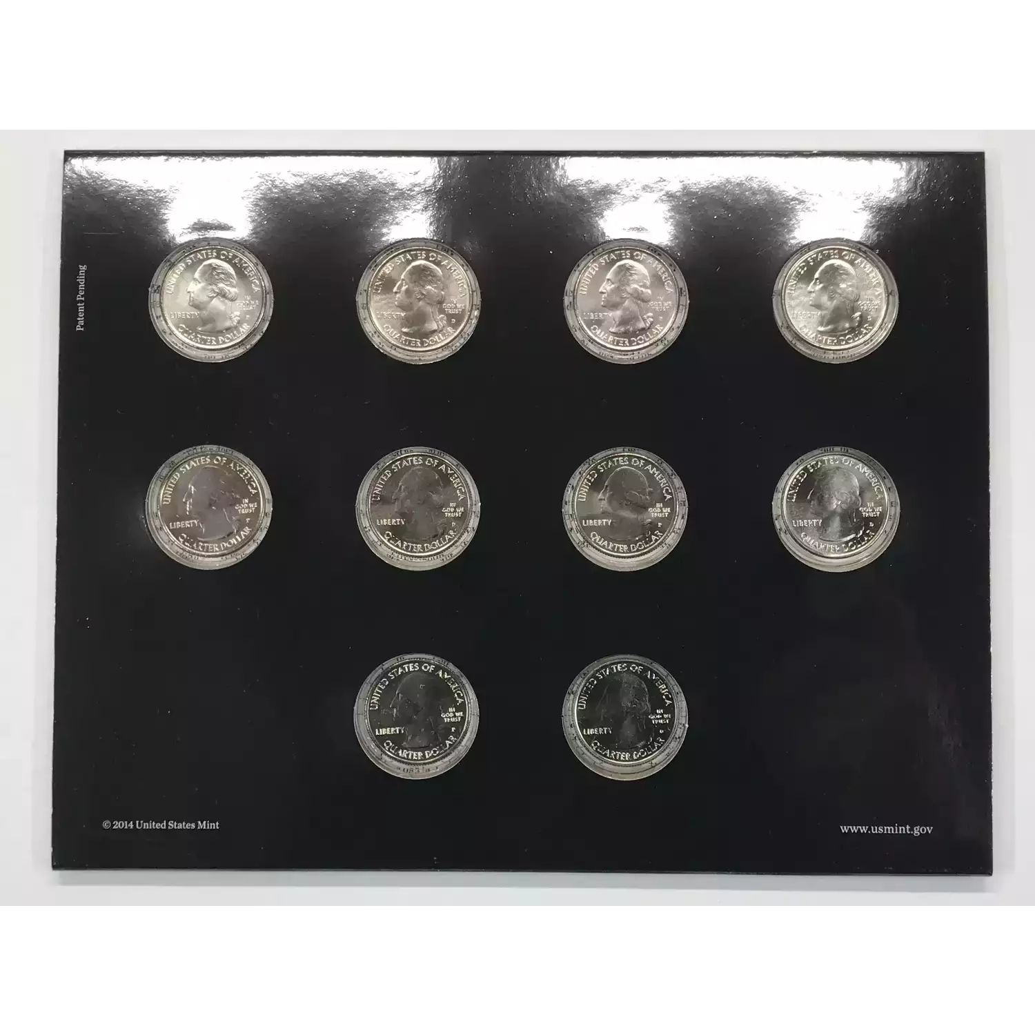 2014 America the Beautiful ATB Quarters Uncirculated 10-Coin P&D Set US Mint OGP (2)