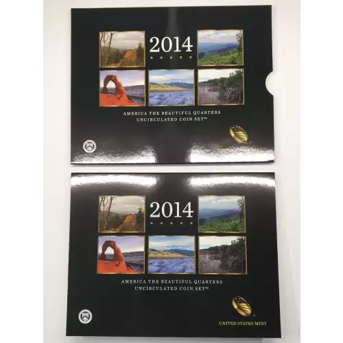 2014 America the Beautiful ATB Quarters Uncirculated 10-Coin P&D Set US Mint OGP