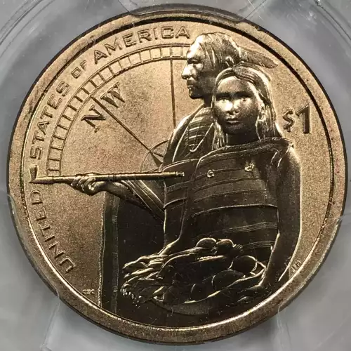 2014-D $1 Native American Enhanced Coin & Currency Set-Position A 1st Strike