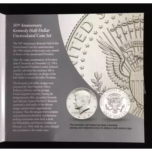 2014 Kennedy Half Dollar 50th Anniversary P&D 2-Coin Set (10)