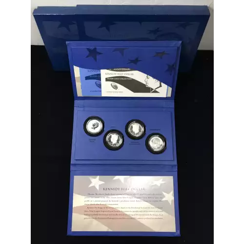 2014 Kennedy Half Dollar 50th Anniversary Silver Coin Collection 4-Coin Set OGP (4)