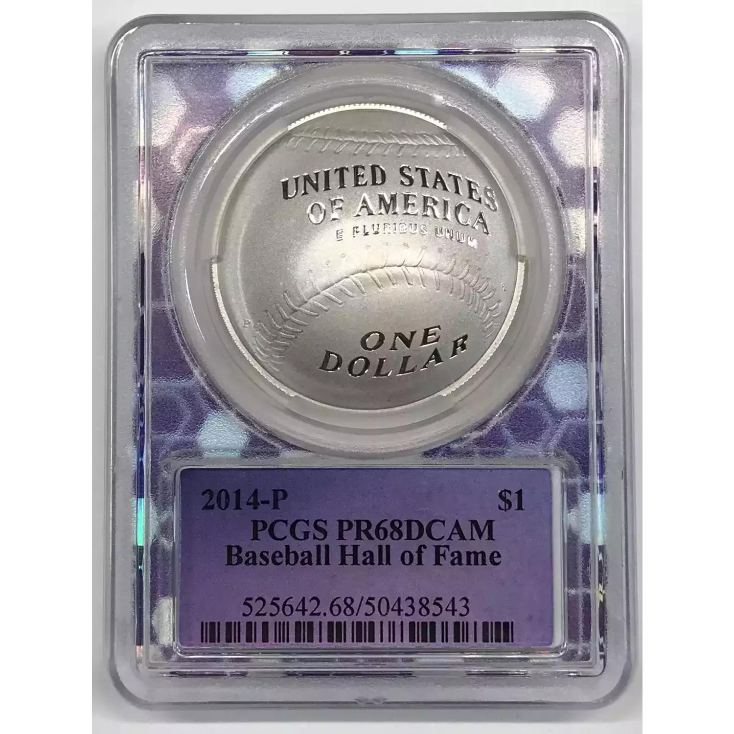 2014 Baseball Hall of Fame Commemorative Silver Dollar PCGS PR-68