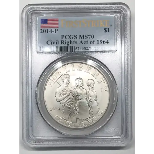 2014-P $1 Civil Rights Act of 1964 First Strike