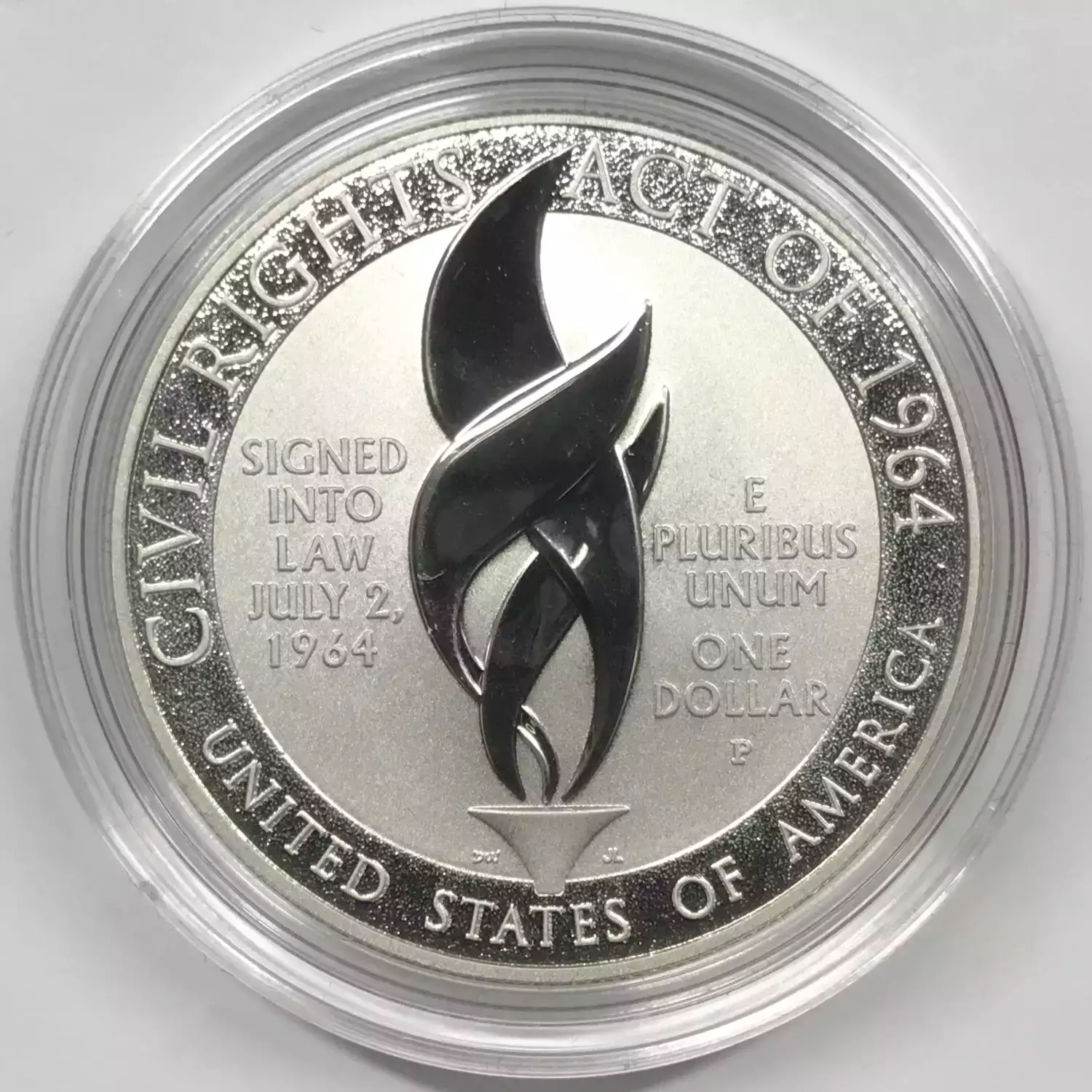 2014-P Civil Rights Act Proof Silver Dollar w US Mint OGP - Box & COA