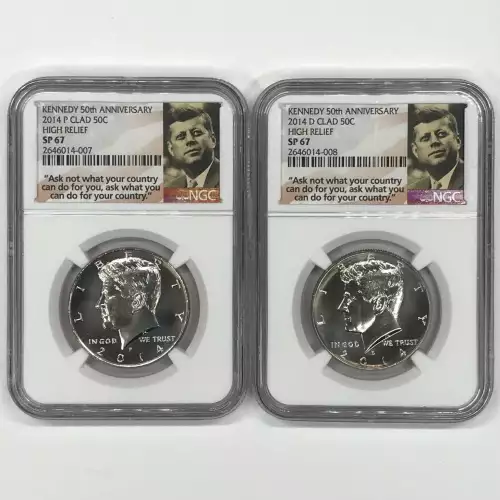 2014 P HIGH RELIEF KENNEDY 50th ANNIVERSARY 