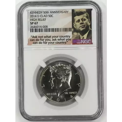 2014 P HIGH RELIEF KENNEDY 50th ANNIVERSARY 