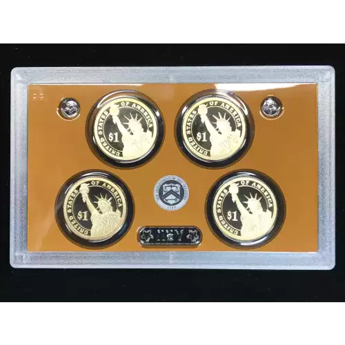 2014-S Presidential Dollar Proof Set w US Mint OGP - Box & COA (4)