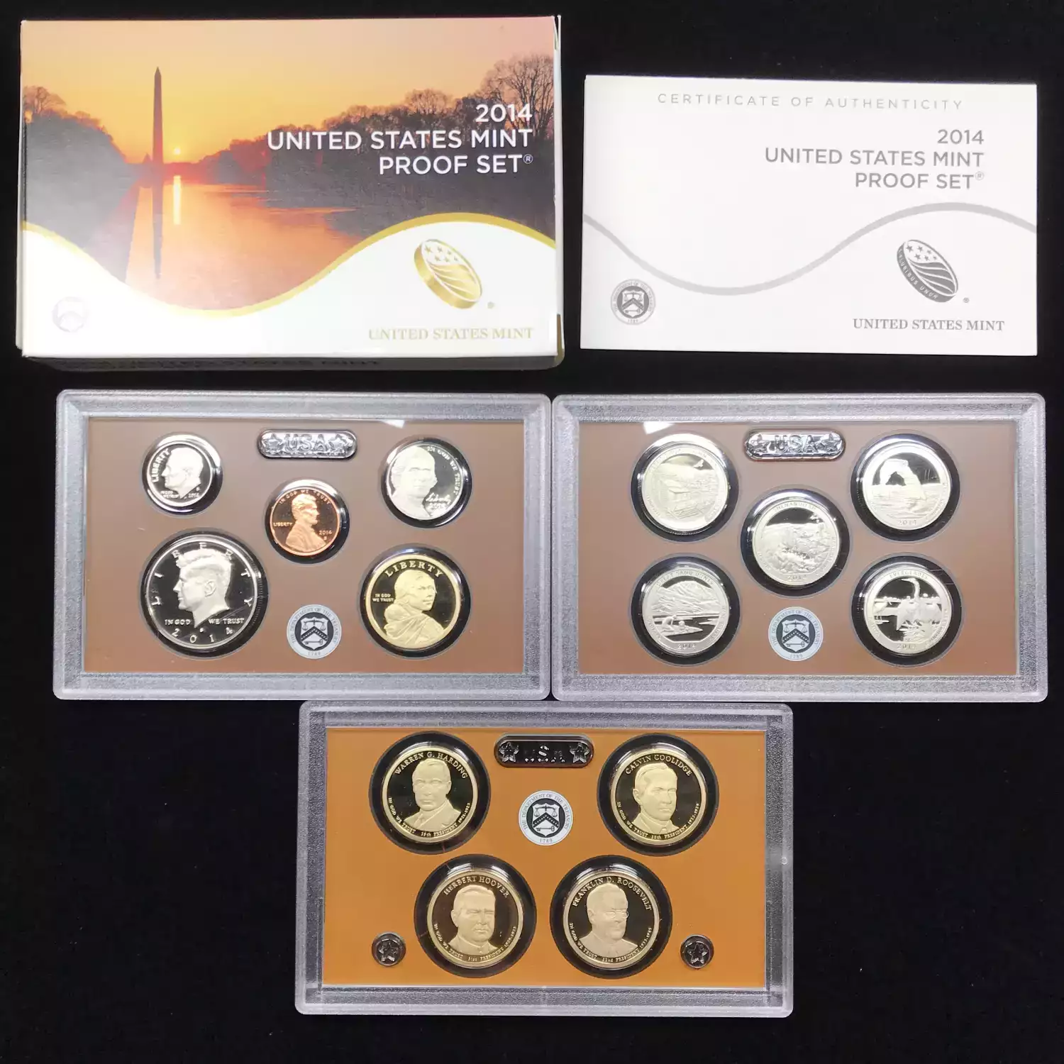 2014 US Mint Proof Set w OGP - Box & COA
