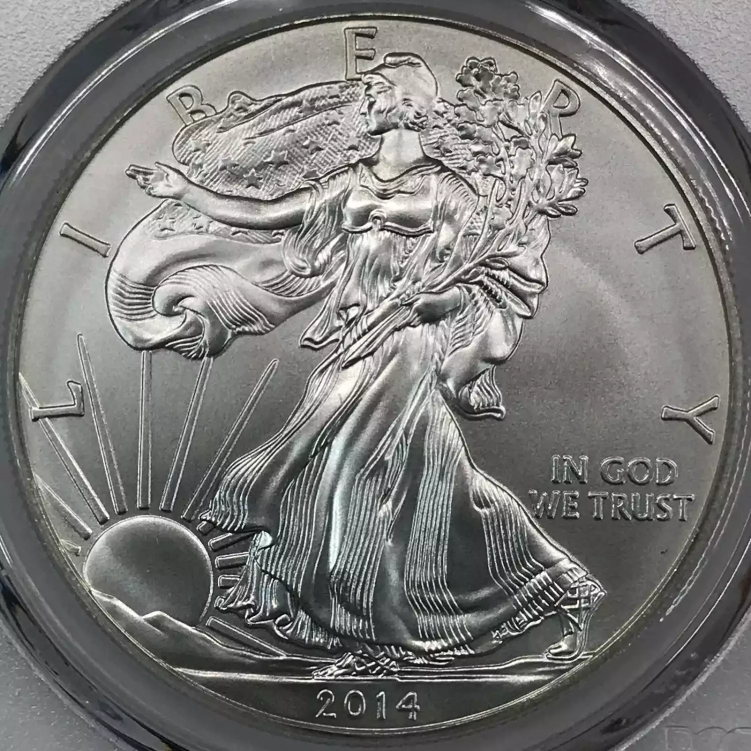 2014-W $1 Burnished Silver Eagle Mercanti Signature (3)