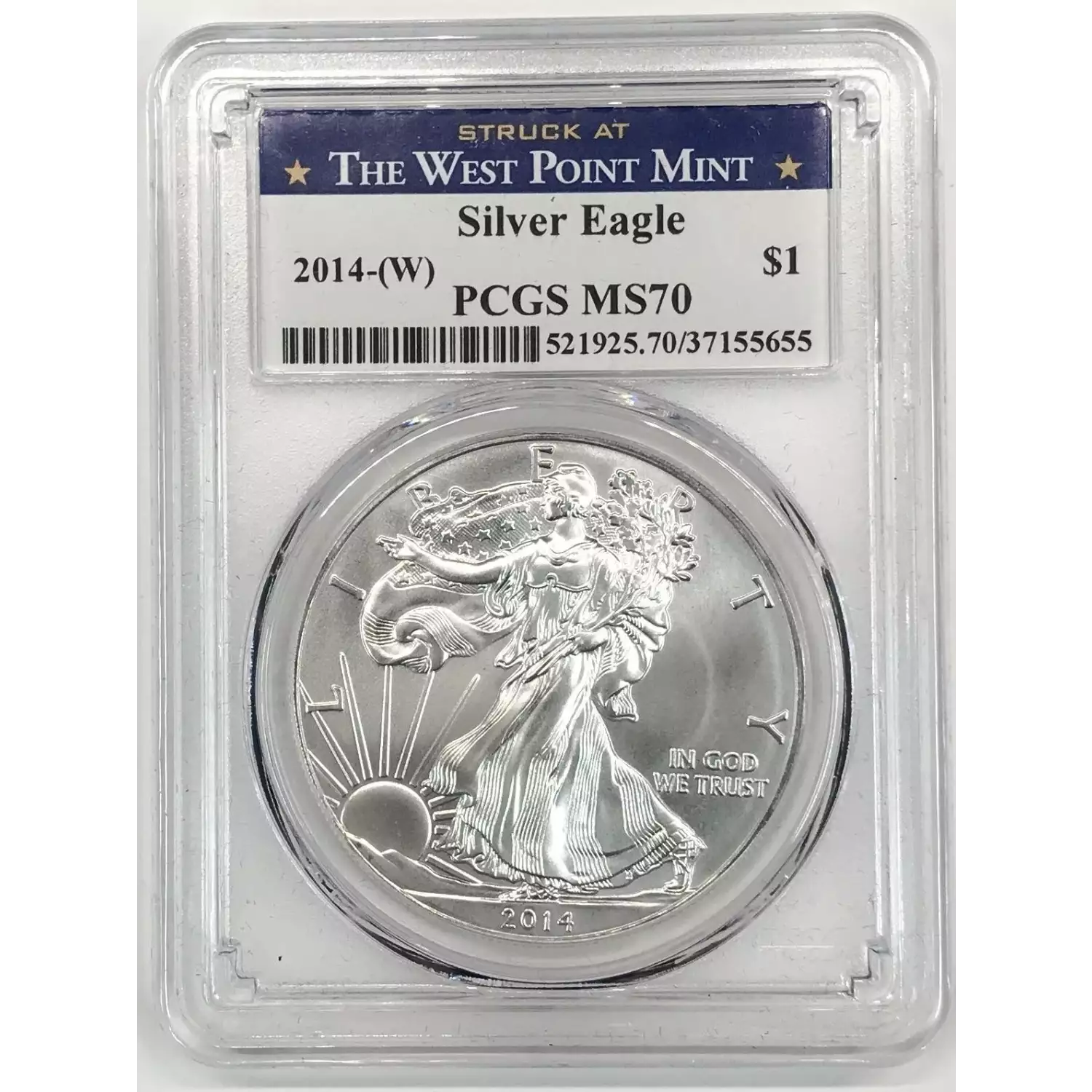 2014-(W) $1 Silver Eagle Struck at West Point