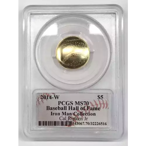 2014-W $5 Baseball Hall of Fame Cal Ripken Jr Iron Man Collection