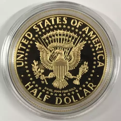 2014-W Proof 3/4 oz Gold Kennedy Half Dollar w US Mint OGP - Box & COA - .9999 