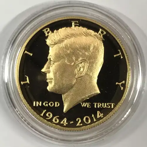 2014-W Proof 3/4 oz Gold Kennedy Half Dollar w US Mint OGP - Box