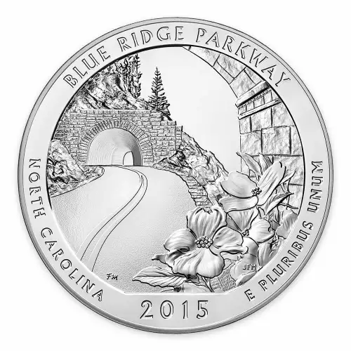 2015 5 oz Silver America the Beautiful Blue Ridge National Parkway (2)