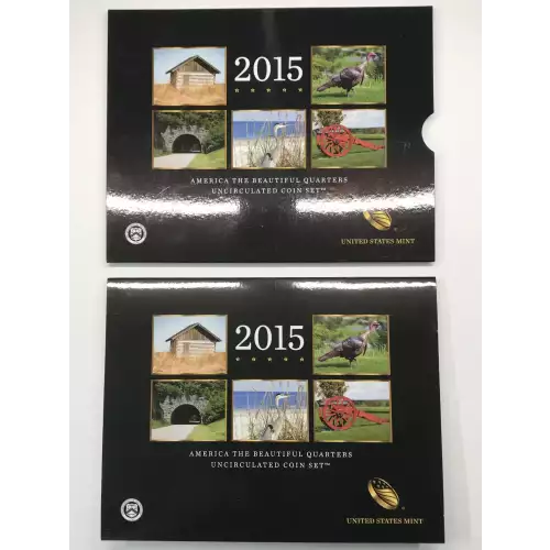 2015 America the Beautiful ATB Quarters Uncirculated 10-Coin P&D Set US Mint OGP