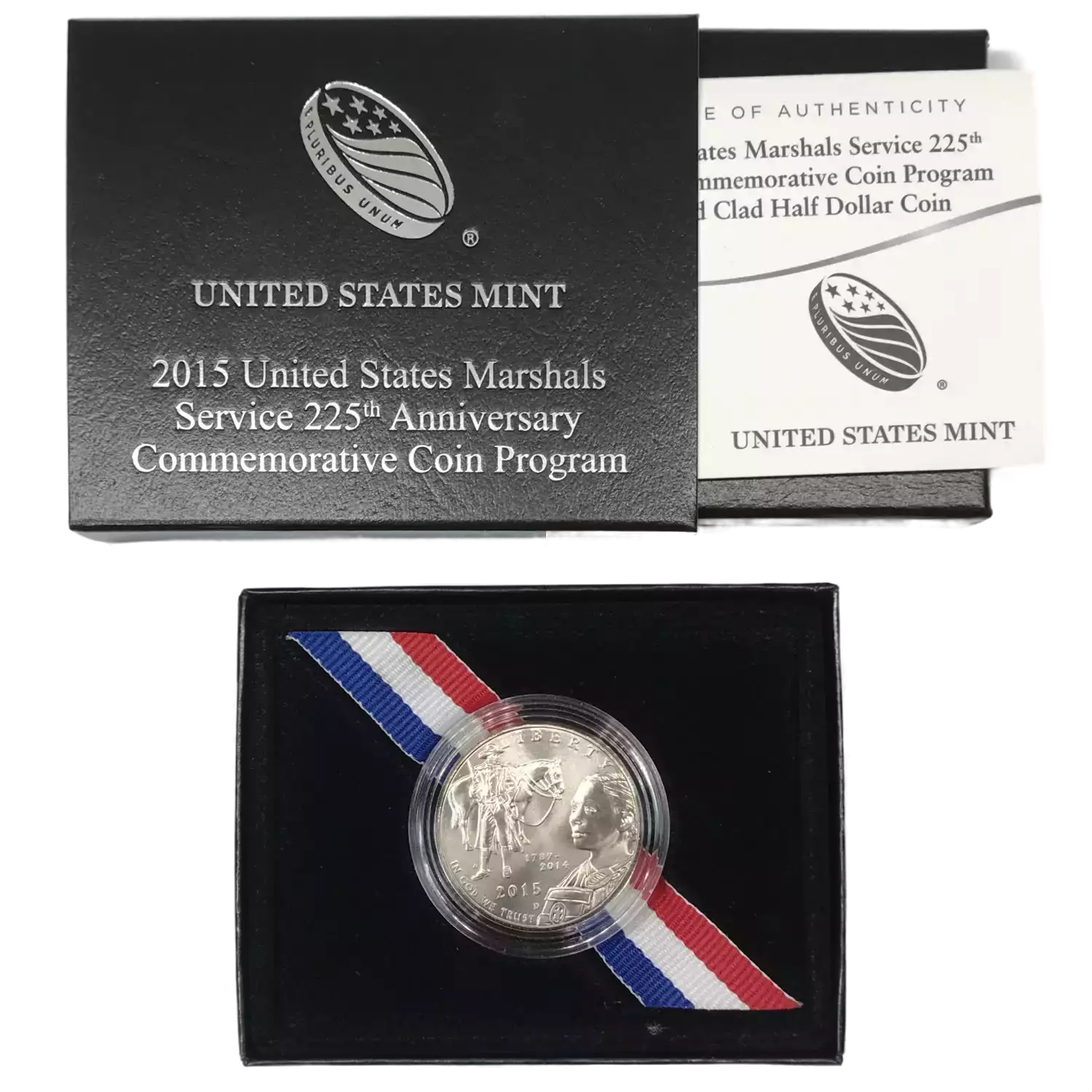 2015-D US Marshals Service 225th Uncirculated Clad Half Dollar w US Mint OGP