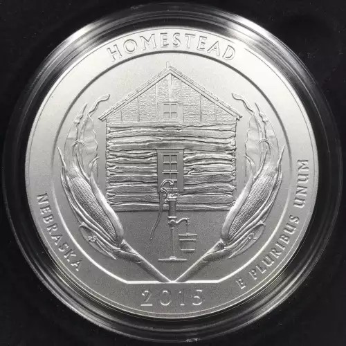 2015-P Homestead ATB 5 oz Silver Uncirculated Coin w/ US Mint OGP - Box & COA