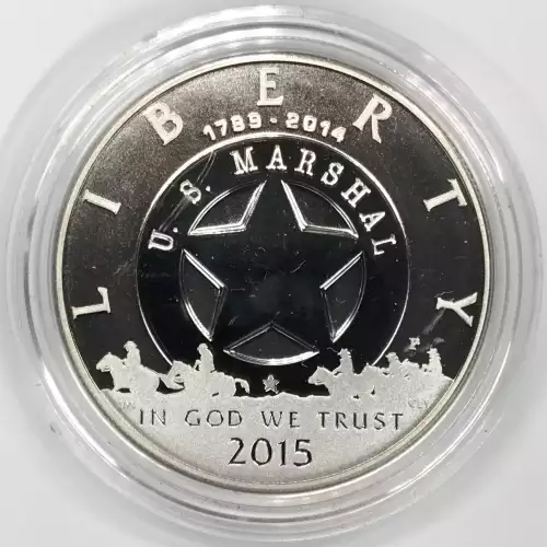 2015-P US Marshals Service 225th Proof Silver Dollar w US Mint OGP - Box & COA (3)