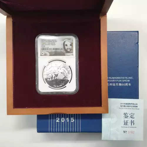 2015 Panda - FUN Show First Reverse Proof Official Mint Medal