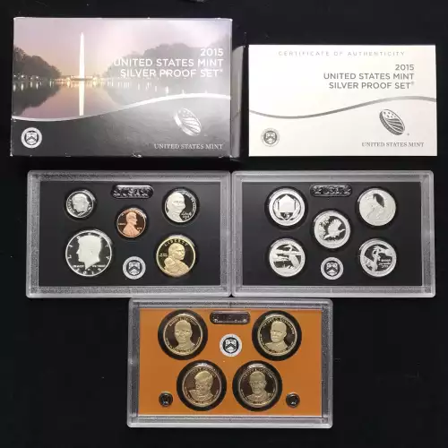 2015-S US Mint Silver Proof Set w OGP - Box & COA