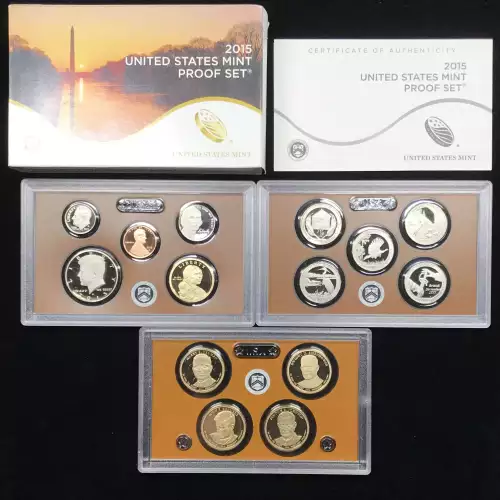 2015 US Mint Proof Set w OGP - Box & COA